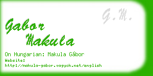 gabor makula business card