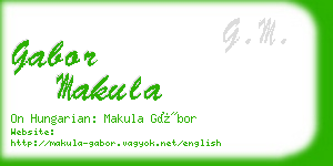 gabor makula business card